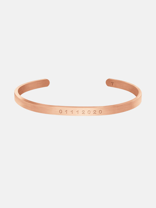 Tender Objects Merci Structured Cuff - Elevate your style with our personalized engraved cuff, a chic accessory for a unique and sophisticated fashion statement.