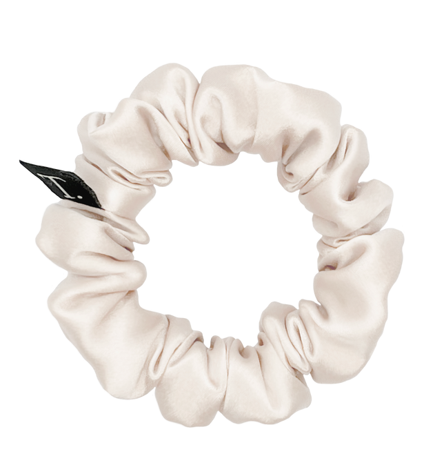 Tender Objects 20mm silk scrunchie in Drifting Cloud