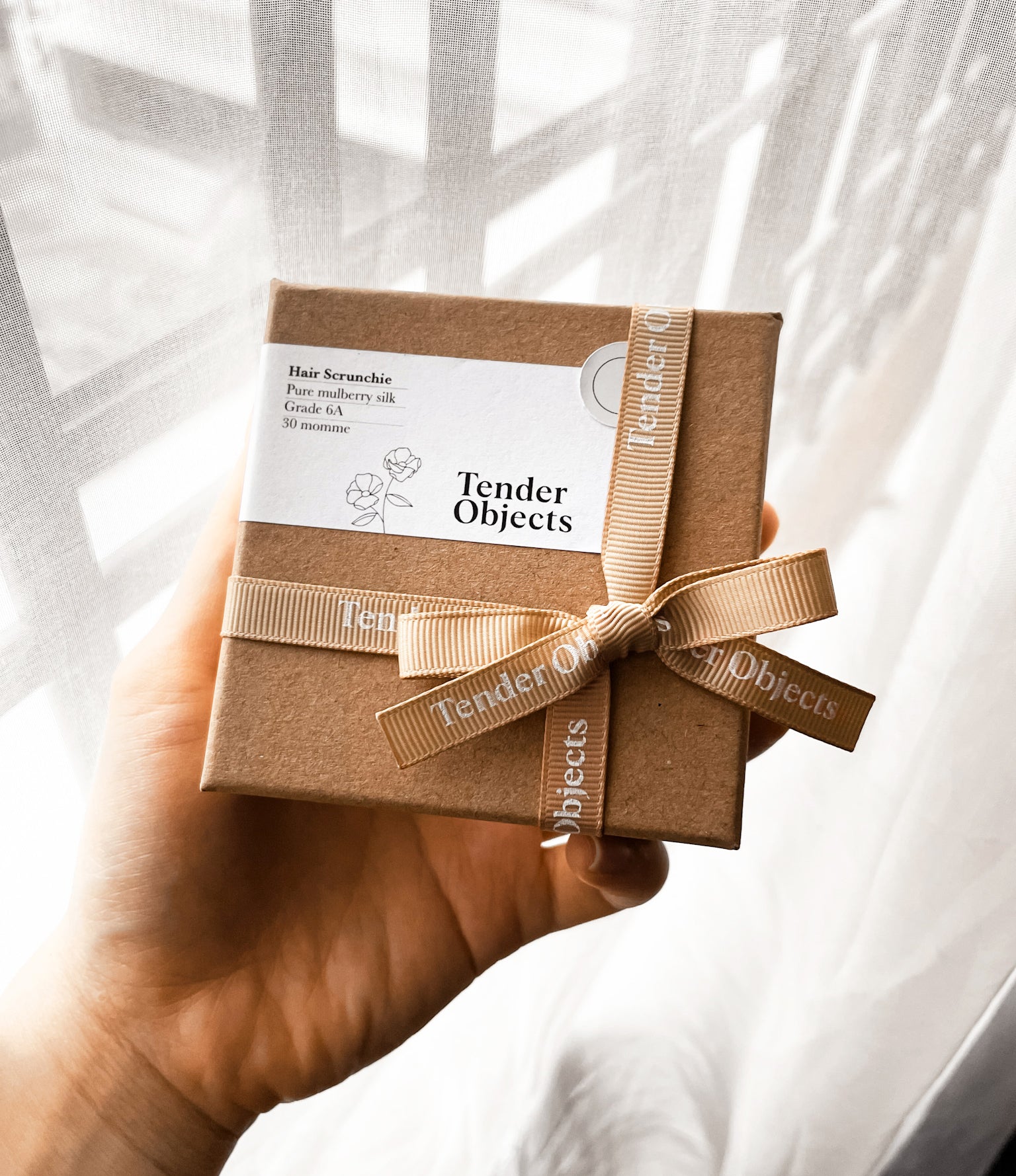 Tender Objects Silk Scrunchie Packaging